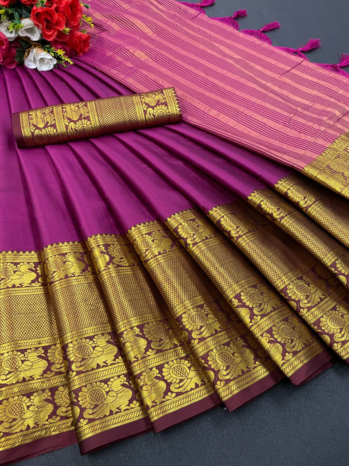 Aura Naraynpattu Cotton Silk Saree