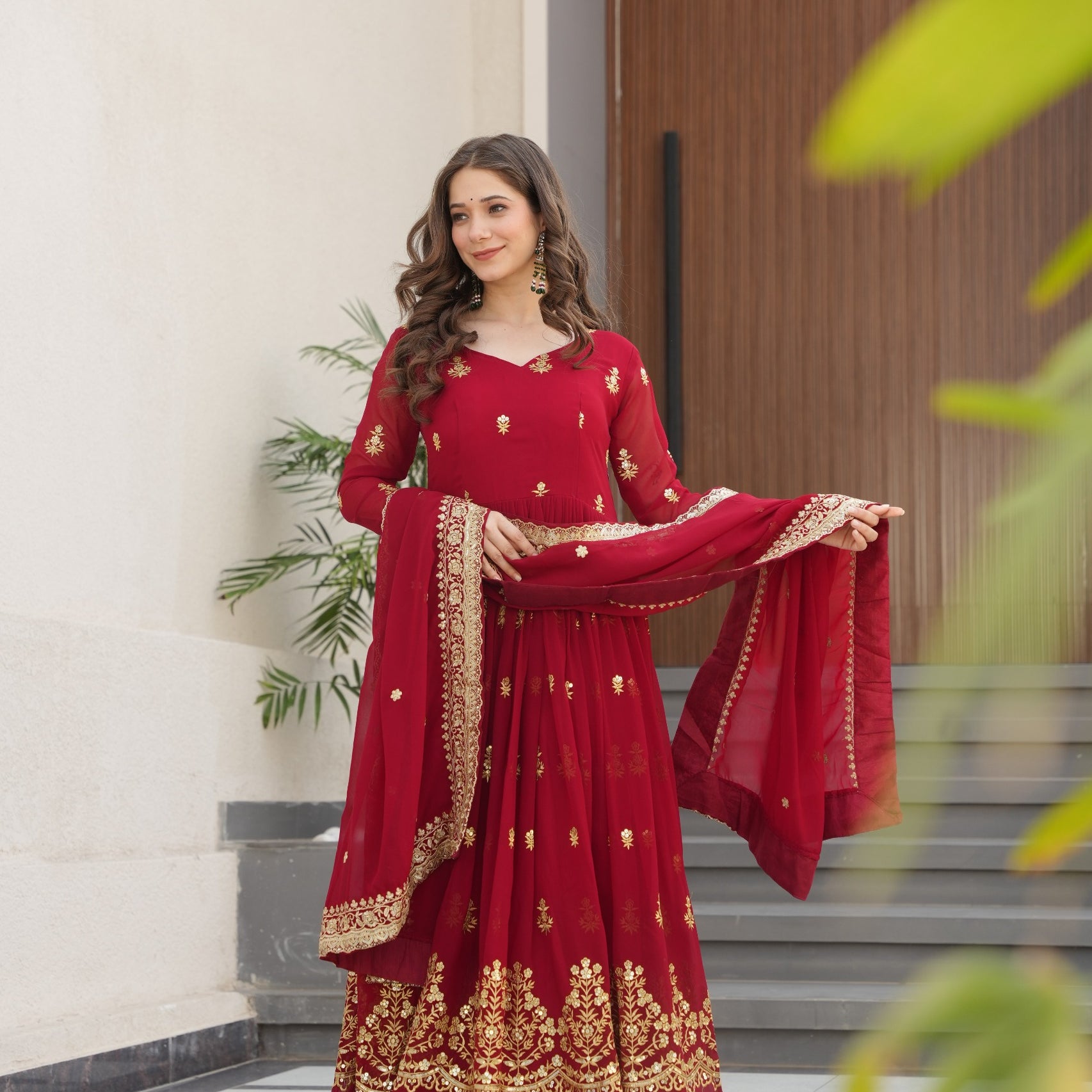 Designer Embroidered Anarkali Gown