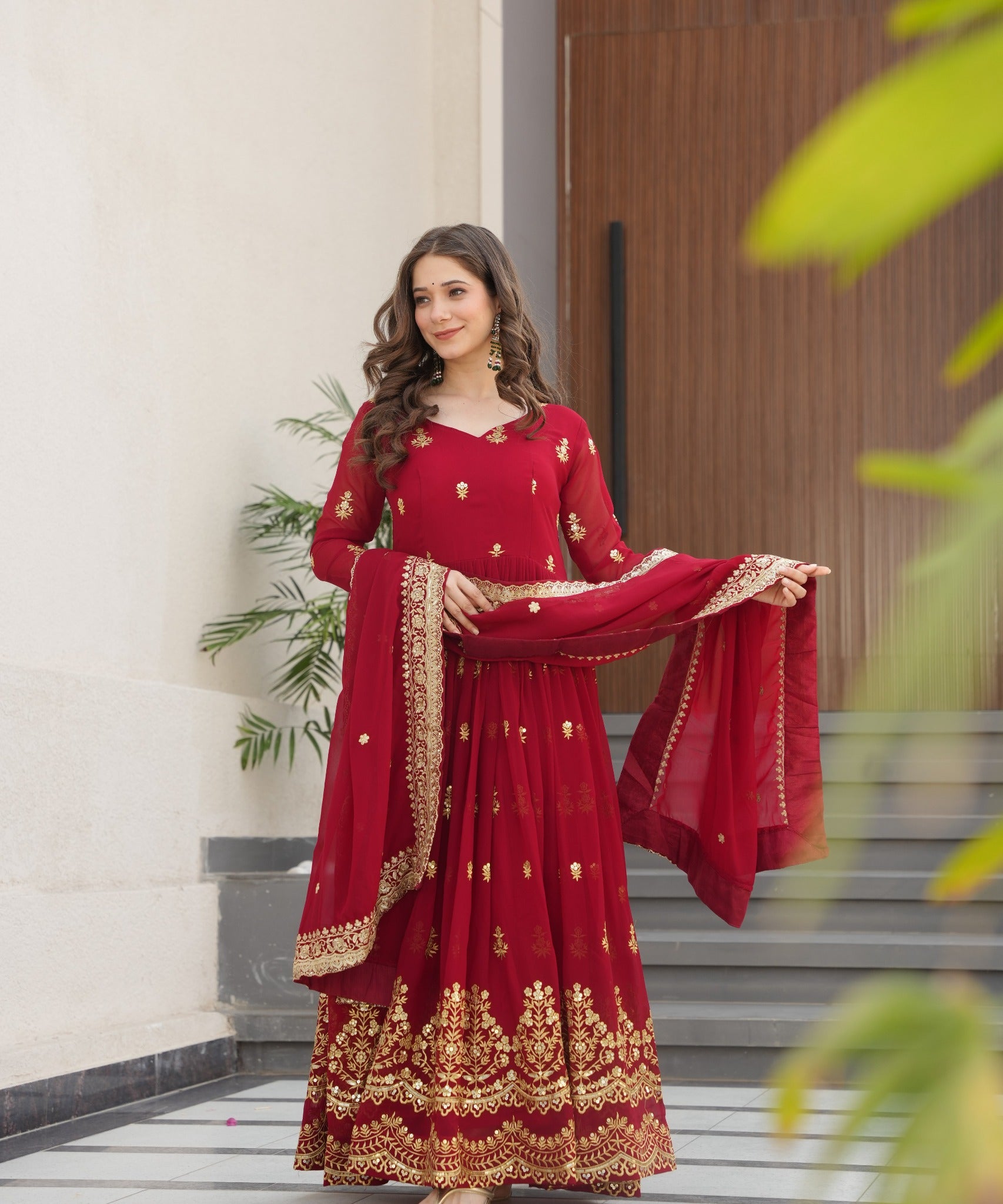 Designer Embroidered Anarkali Gown