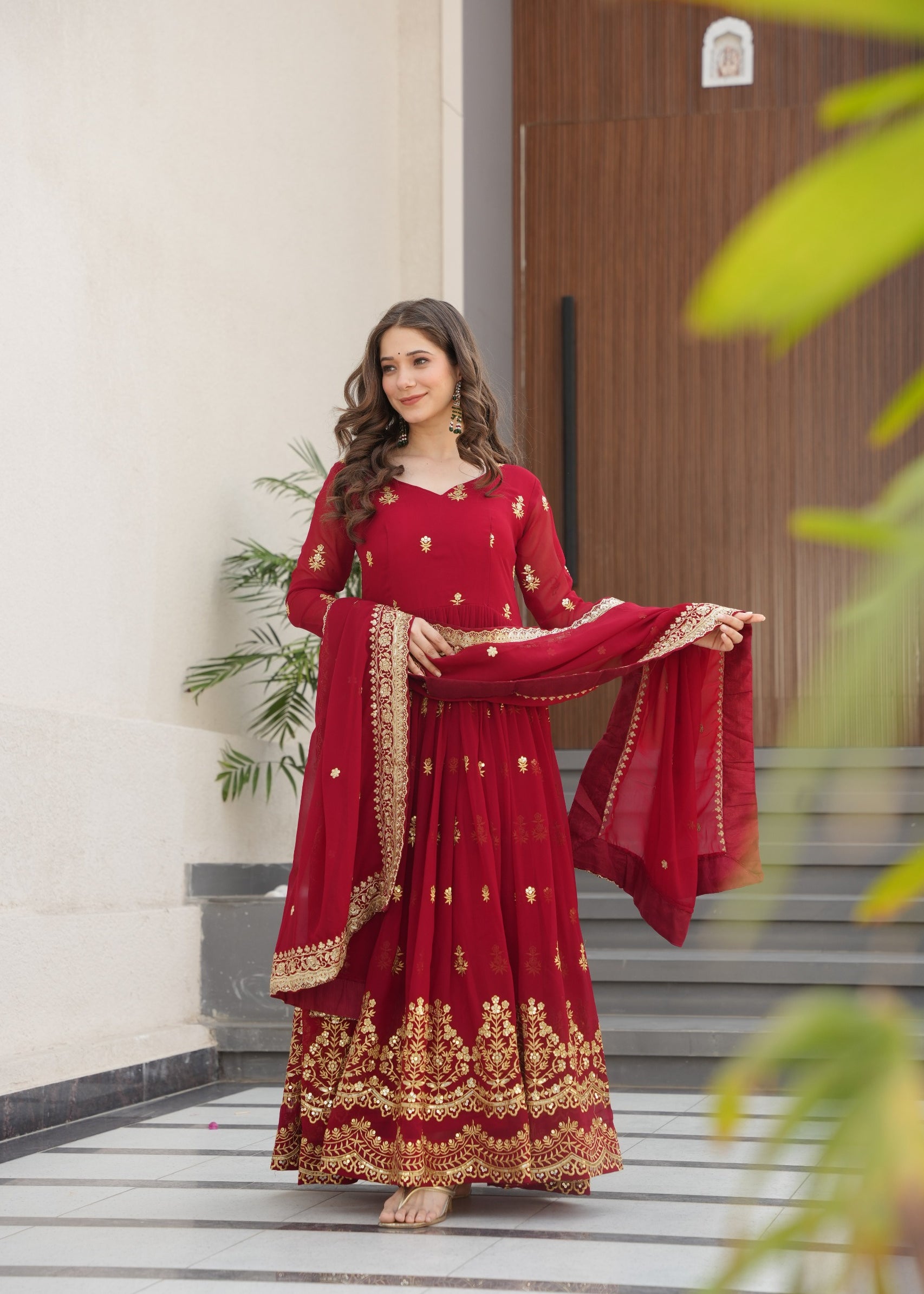 Designer Embroidered Anarkali Gown
