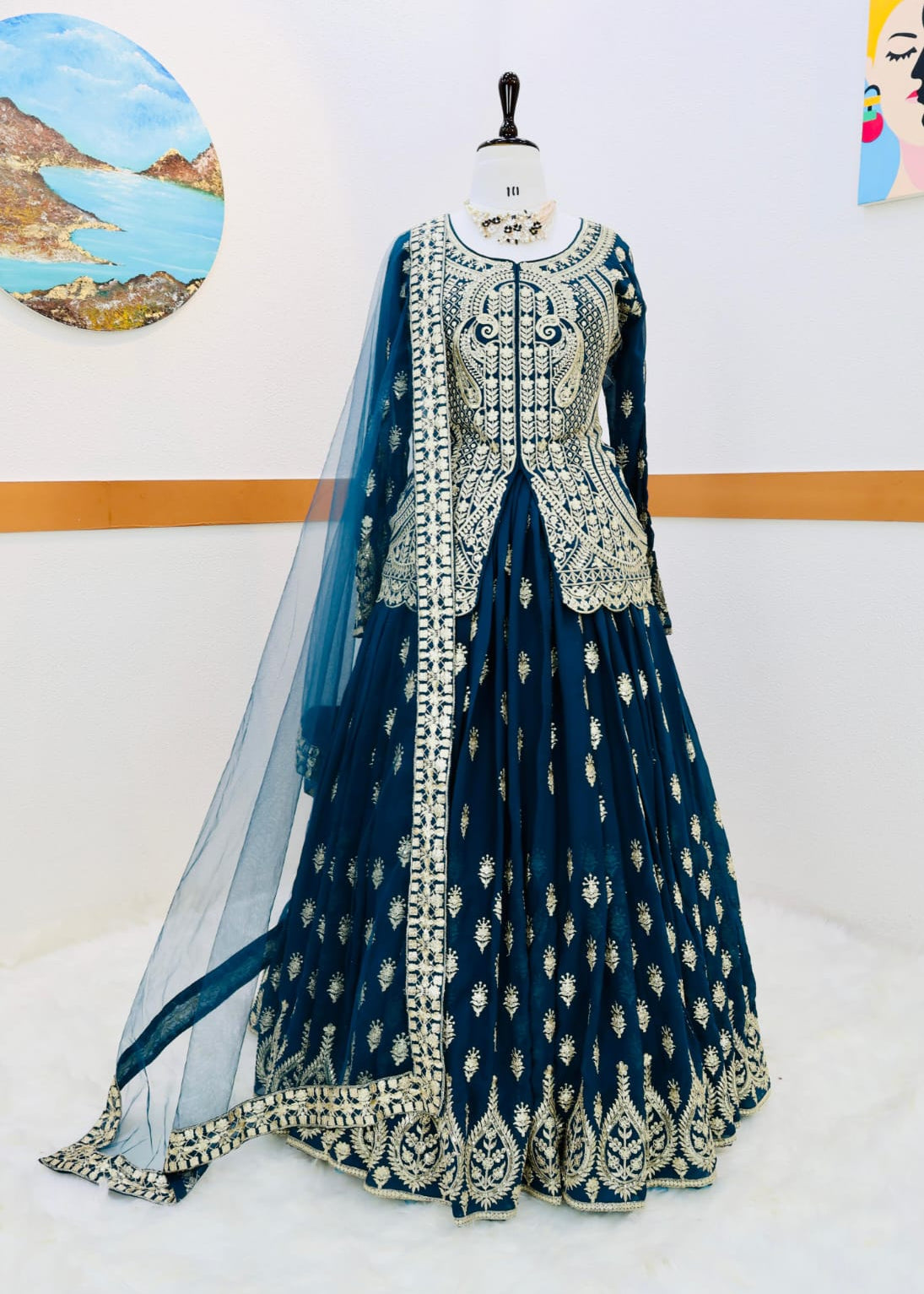 Partywear Indo Lehenga Set