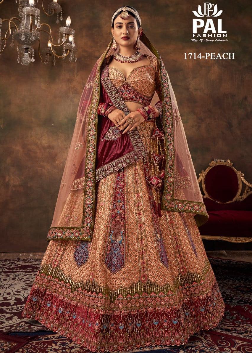 Premium  Bridal Velvet Wedding Lehenga