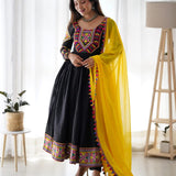 Festive Black Anarkali Suit