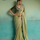 Soiree Silky Velvet Satin Saree