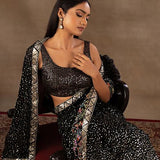 Bollywood Beutyfull Sequance Saree