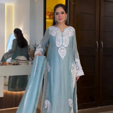 Designer Embroidered Silk Suit