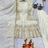 Partylook Embroidered Top Plazzo