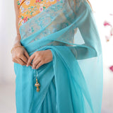 Sky Burberry Net Saree Collection