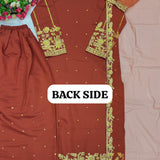 Designer Heavy Roman Silk Suit