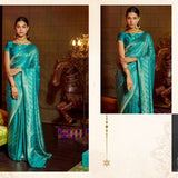 Shiny Soft Texture Weaving Satin Silk Saree