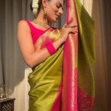 HANDWOVEN PURE MERCERISED SILK SAREE