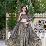Lustrous Crush Silk Lehenga Choli