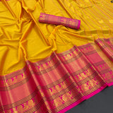 Exclusive Cotton Silk Saree With Jacquard Brocket Blouse