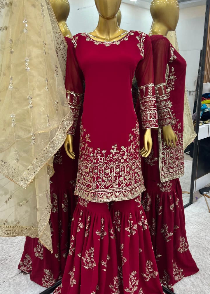 Designer Pakistani Bridal Suit Plazzo