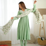 Pistachio Hevay Romansilk Kurta