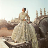 Heavy butterfly net with Codding Siqvance Embroidery work Anarkali