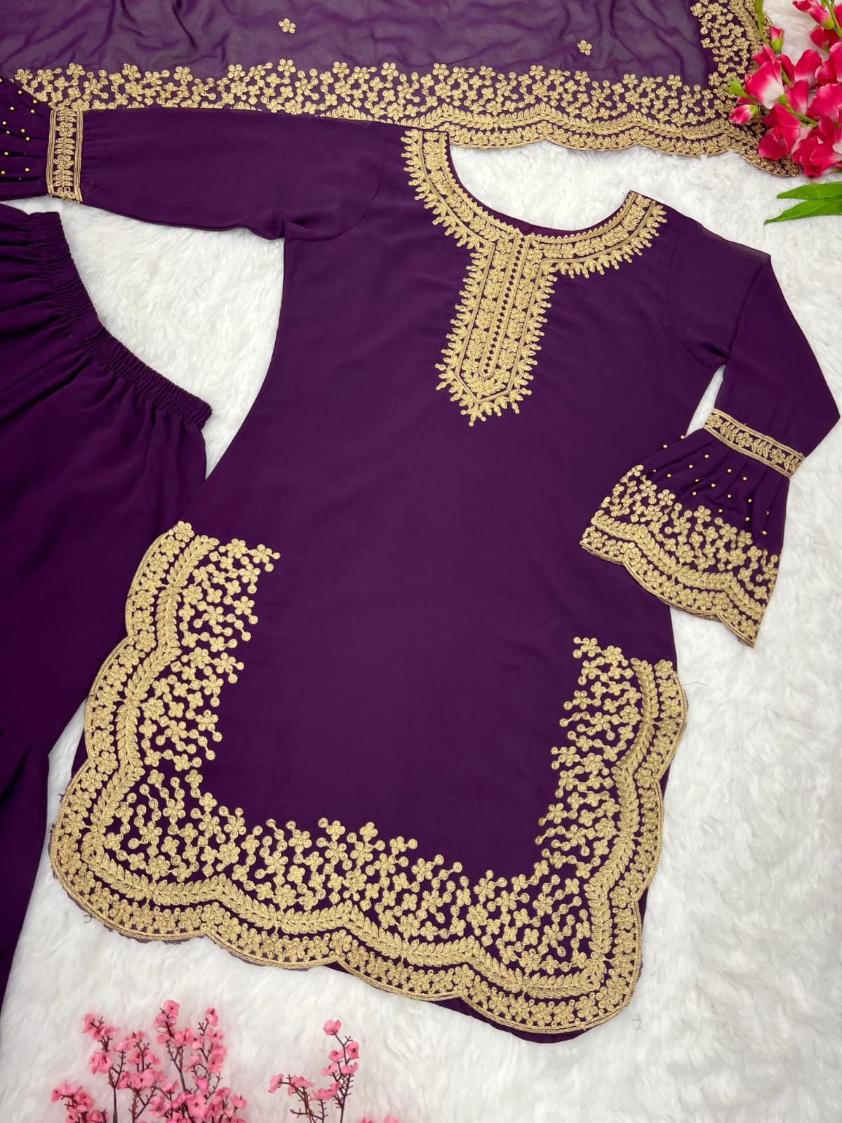 Pakistani Partywear Suit Sharara Collection