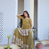 Festive Brid Embroidered Lehenga Sharara