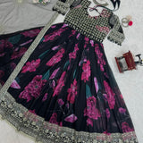 Flower Printed Georgette Lehenga Choli