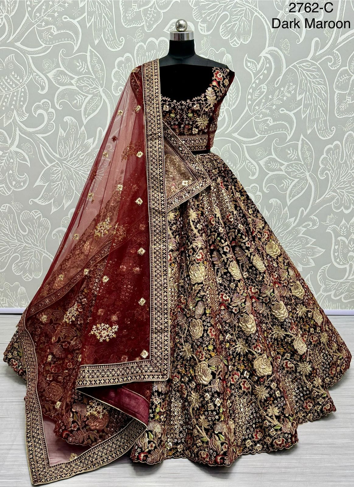 Premium Bridal Velvet Wedding Lehenga