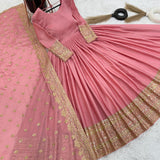 Heavy Chinon Silk Anarkali Gown