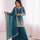 Ethnic Fandy Silk Top Sharara