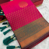 Soft Silk Saree With Zari Weaving