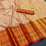 Exclusive Cotton Silk Saree With Jacquard Brocket Blouse