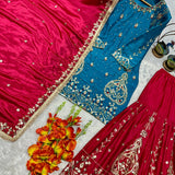 Stunning Chinon Silk Top Plazzo