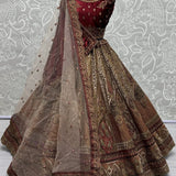 Premium Bridal Wedding Velvet Lehenga