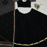 Black Colored Festive Lehenga Choli