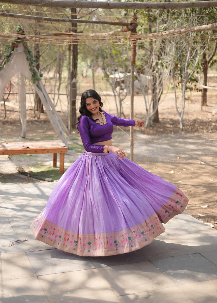 Elegance Kalamkari Weaving Lehenga Choli