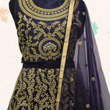 Dark Blue Heavy Bridal Lehenga Choli