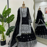 Classical Black Top Lehenga