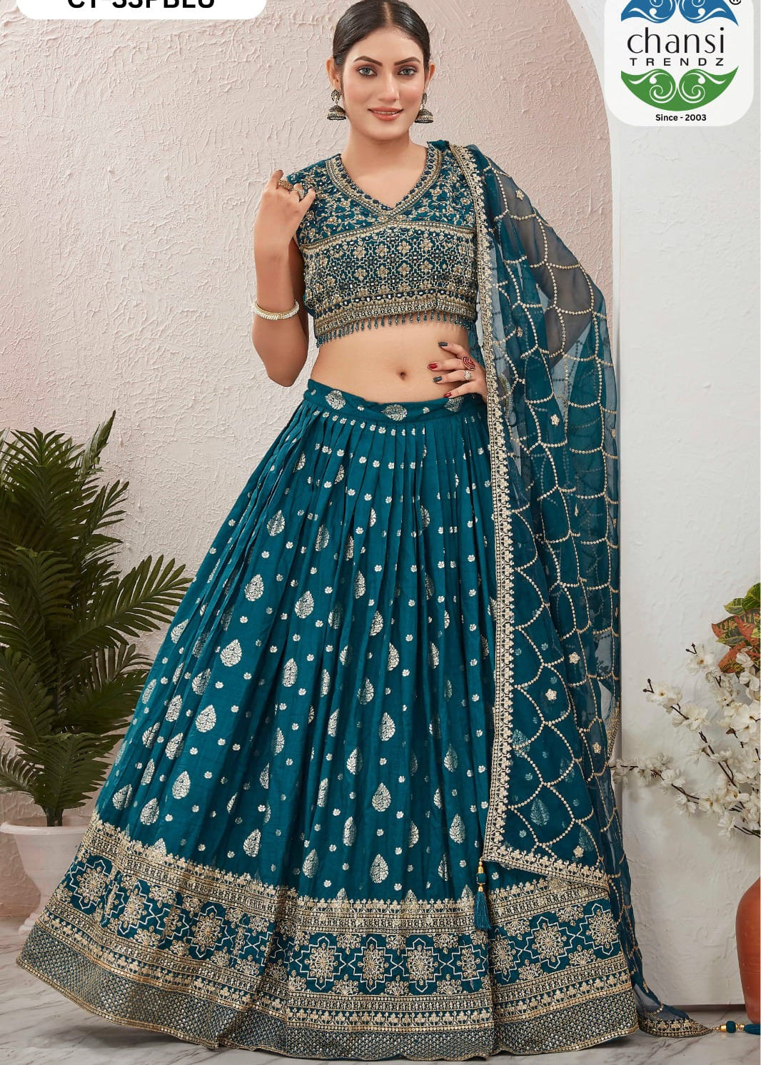 Designer Kanjivaram Silk Lehenga