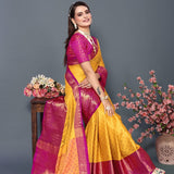 Beautiful zari weaving silk saree