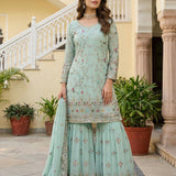 Stunning Embroidered Top Sharara