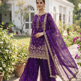 Wedding Georgette Embroidered Suit