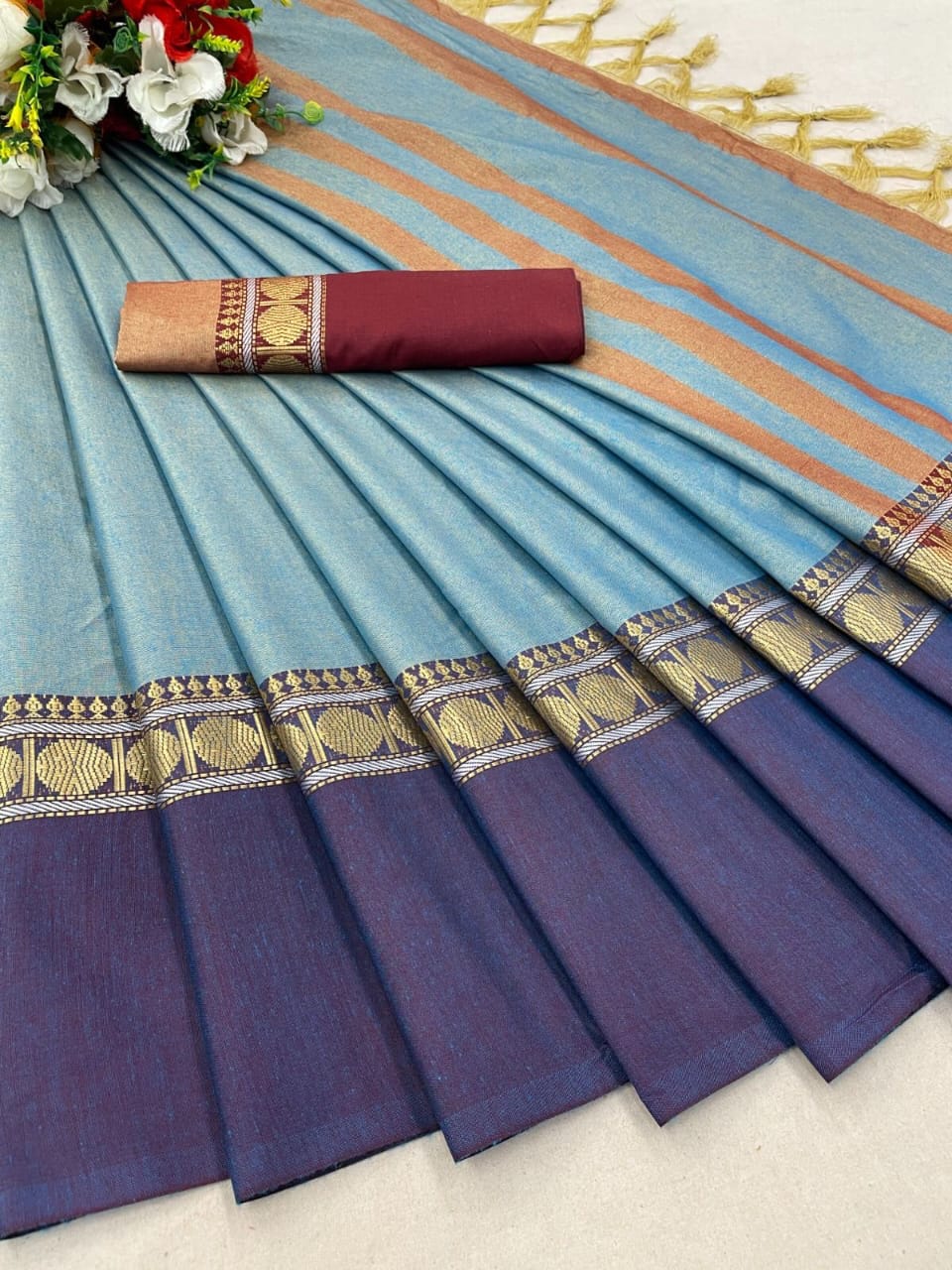 Beautiful  Tone  colour saree