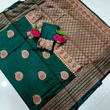 Soft Lichi Saree - Size unstich/S