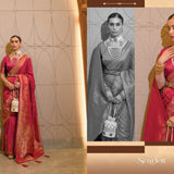 Partywear Premium Viscose Satin Saree