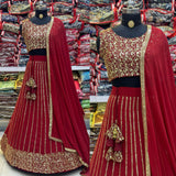 Wedding Maroon Lehenga Choli