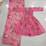 Floral Print Kids Gown