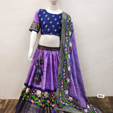 New Trending Zari Foil-Work Kalamkari Silk Stitched Lahenga Choli