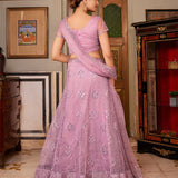 Lavender Sequance Work Lehenga Choli