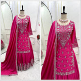 Presenting Chinon Silk Top Lehenga