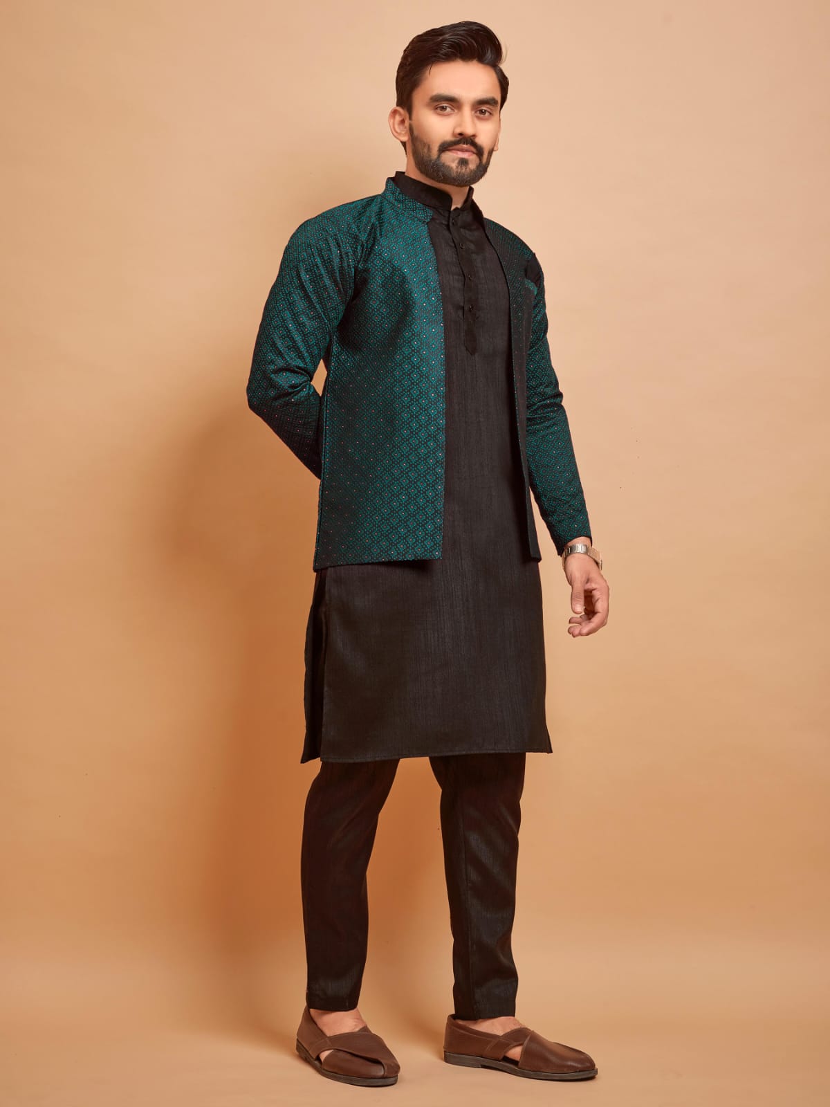 Traditional Men's Indo Jacket Kurta