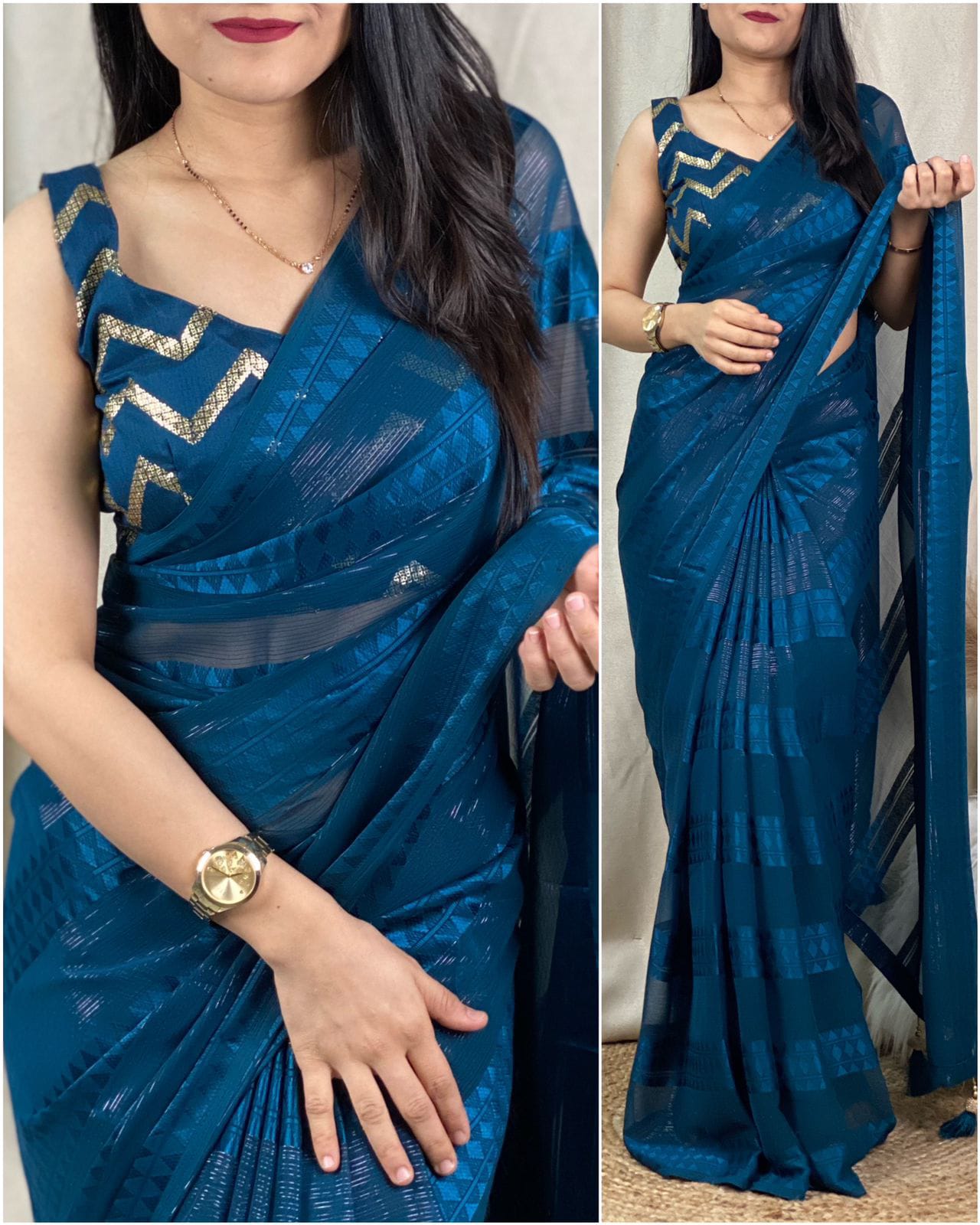 Glamorous saree With Designer Blouse