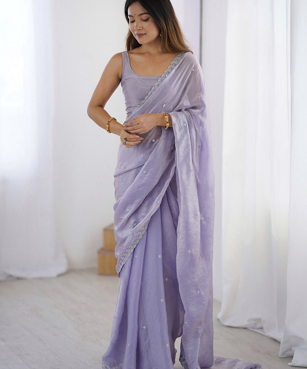 Designer Fendy Satin Silk Saree