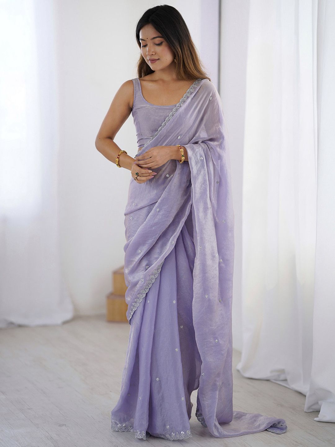 Designer Fendy Satin Silk Saree